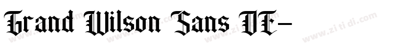 Grand Wilson Sans DE字体转换
